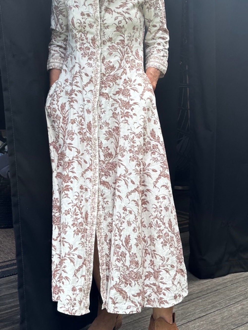 Precious Laura Ashley Linen Maxi Dress - Picture 2 of 7
